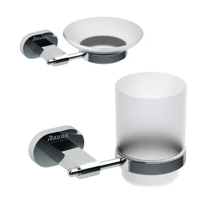 Набор Стакан Ravak Chrome X07P188 + Мыльница X07P187