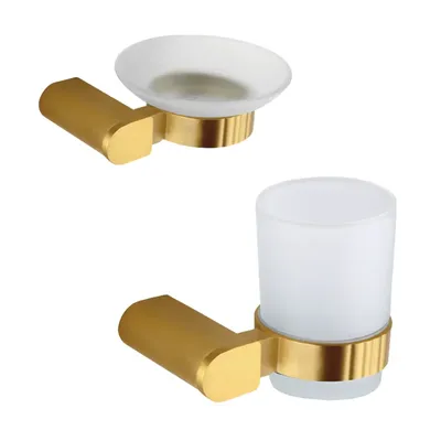 Набор Стакан Nofer Capri 16231.G + Мыльница 16225.G