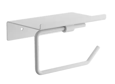 Держатель для туалетной бумаги BELZ B900 B9001-8 настенный, матовый белый, с полкой