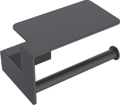 Держатель для туалетной бумаги Boheme Q 10941-B настенный, black, с полкой