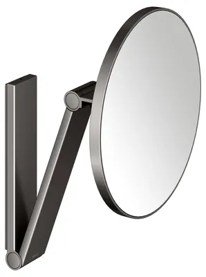 Косметическое зеркало Keuco iLook Move 17612 настенное, с увеличением, шлифованный черный титан