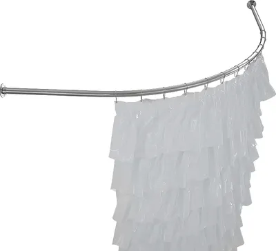 Угловой карниз для ванны Aquanet Vitoria 00181620 130x130 см, дугообразный, глянцевый хром