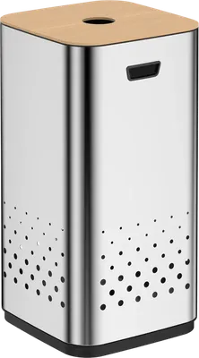 Корзина для белья Weltwasser WW Lety MT 50L 50 л, напольная, квадратная, металл, дерево