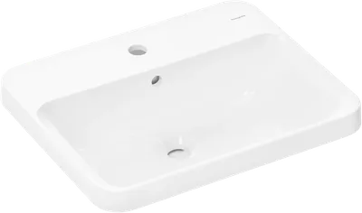 Раковина встраиваемая сверху Hansgrohe Xuniva Q 60162450 55x45 глянцевая белая, прямоугольная, фаянс