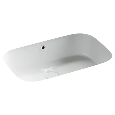 Раковина встраиваемая снизу Ceramicanova Era CN15006 57 глянцевая белая, прямоугольная