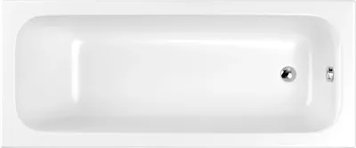 Акриловая ванна WHITECROSS Vibe 180x75 см, пристенная, белая, с каркасом