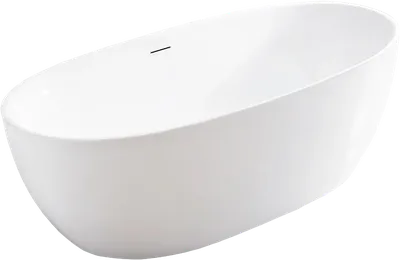 Акриловая ванна Vincea VBT-405-1700 170x80 см, отдельностоящая, белая, овальная, на ножках, со сливом-переливом
