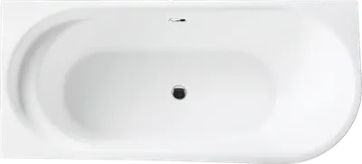 Акриловая ванна BelBagno BB410-1700-780-L без опоры 170x80 см, левая, пристенная, белая, со сливом-переливом