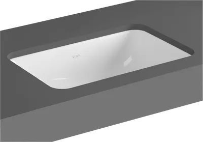 Раковина встраиваемая снизу VitrA S20 7475B003-0618 55 глянцевая белая, прямоугольная
