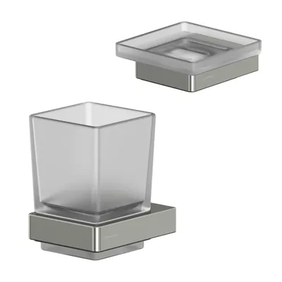 Набор Стакан WHITECROSS Cubo CU2430NIB + Мыльница CU2420NIB