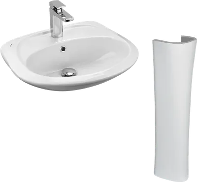 Раковина Santek Бриз 1WH110451 50 глянцевая белая, с пьедесталом