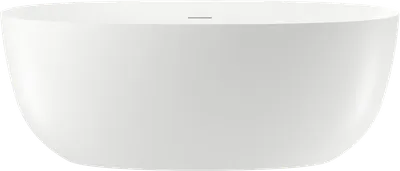 Акриловая ванна Wellsee Eclatant 160x75 см, отдельностоящая, белая, овальная, на ножках, со сливом-переливом, с донным клапаном