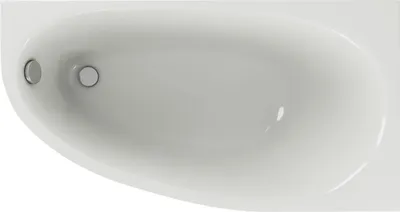 Акриловая ванна AQUATEK Дива R 170x90 см, угловая, правая, пристенная, белая, асимметричная, с каркасом