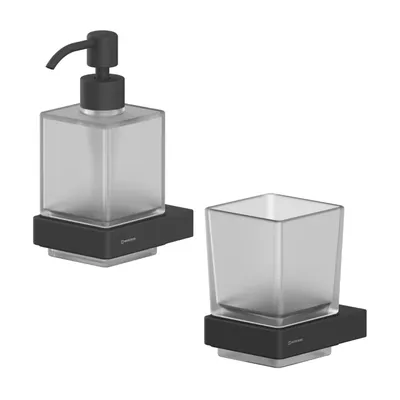 Набор Стакан WHITECROSS Cubo CU2430BL + Дозатор CU2440BL