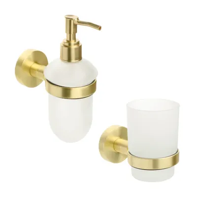 Набор Стакан Fixsen Comfort Gold 87006 + Дозатор 87012
