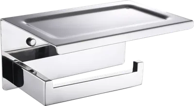Держатель для туалетной бумаги Boheme New Venturo 10311-CR настенный, глянцевый хром, с полкой