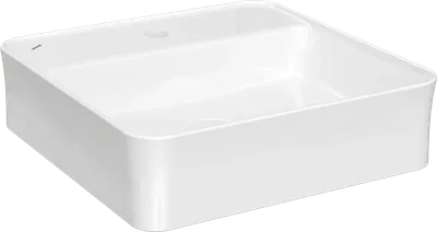 Накладная раковина BOCCHI Slim Line 1598-001-0126 45 глянцевая белая, квадратная, с 1 отверстием под смеситель