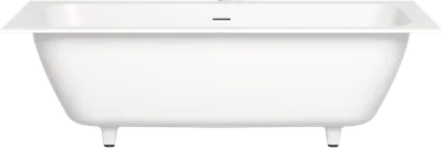 Ванна из литьевого мрамора Salini Orlanda Axis Kit S-Sense 190x80 см, встраиваемая, белая, на ножках, со сливом-переливом