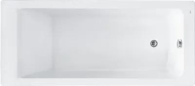 Акриловая ванна Roca Easy 150x70 см, пристенная, белая, с каркасом, со сливом-переливом