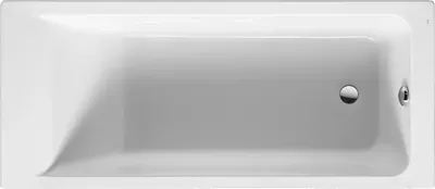 Акриловая ванна Roca Easy 170x75 см, пристенная, белая, с каркасом, со сливом-переливом