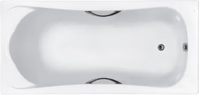 Акриловая ванна Roca BeCool 170x80 см, встраиваемая, белая, с каркасом, с ручками, со сливом-переливом