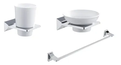 Набор Стакан Rose RG16 RG1612 + Мыльница RG1603 + Полотенцедержатель RG1617