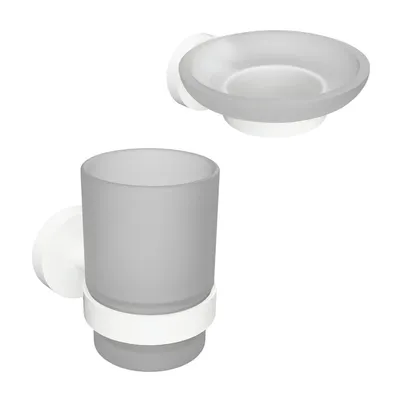 Набор Стакан Bemeta White 104110014 + Мыльница 104108044