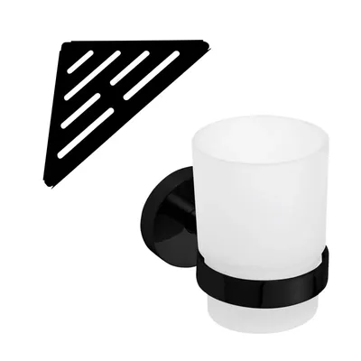 Набор Стакан Bemeta Dark 104110010 + Мыльница 102308260