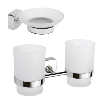 Набор Стакан Fixsen Kvadro 61307 + Мыльница 61308