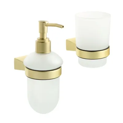 Набор Стакан Fixsen Trend Gold 99006 + Дозатор 99012