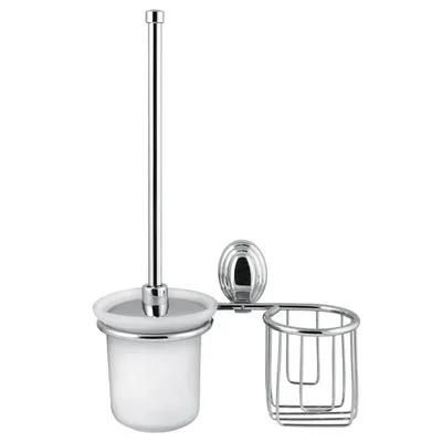 Ершик для унитаза D-lin 310 D272310 настенный, хром, с подставкой и держателем