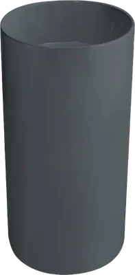 Раковина напольная SantiLine SL-4014MG 45 матовая серая, круглая, моноблок, фаянс