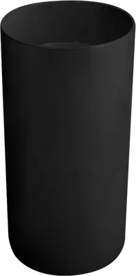 Раковина напольная SantiLine SL-4014МВ 45 матовая черная, круглая, моноблок, фаянс