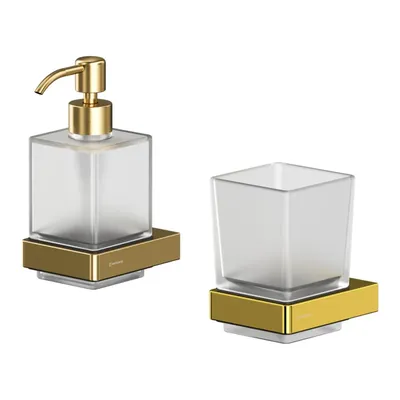 Набор Стакан WHITECROSS Cubo CU2430GL + Дозатор CU2440GLB