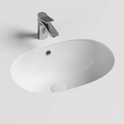 Раковина встраиваемая снизу Ceramicanova Element CN6044 57 белая, овальная