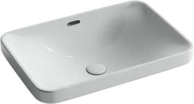 Раковина встраиваемая сверху Ceramicanova Element CN5041 61 глянцевая белая, прямоугольная