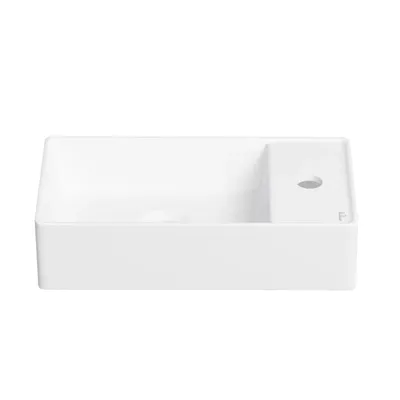 Маленькая раковина в туалет Wellsee WC Area 321804000: подвесная или накладная раковина, ширина умывальника 41 см, цвет матовый белый