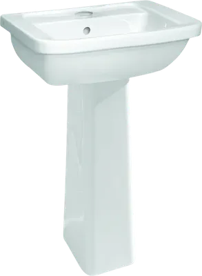 Раковина подвесная VitrA Form 300 9602B003-7650 55 глянцевая белая, прямоугольная, с пьедесталом