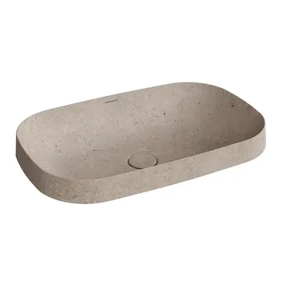 Раковина встраиваемая сверху KERAMA MARAZZI Magica MA.wbi.65\STB 65 бежевый камень, прямоугольная, фаянс