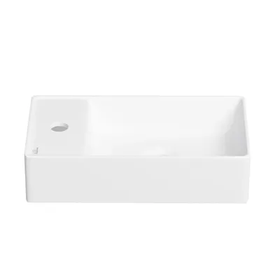 Маленькая раковина в туалет Wellsee WC Area 321807000: подвесная или накладная раковина, ширина умывальника 41 см, цвет матовый белый