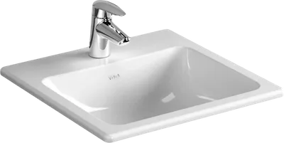Раковина встраиваемая сверху VitrA S20 5465B003-0001 55 глянцевая белая, прямоугольная