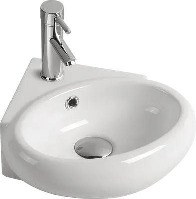 Раковина маленькая в туалет SantiLine SL-2021 39 белая, овальная, фаянс