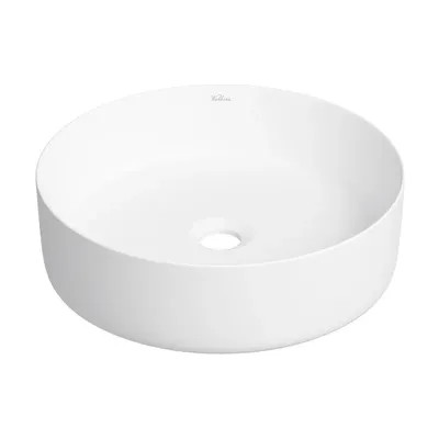 Раковина маленькая в туалет Wellsee Coax 323504000 матовая белая, круглая