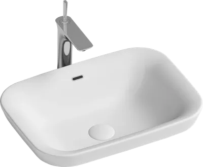 Раковина встраиваемая сверху Ceramicanova Element CN6041 58 белая, прямоугольная