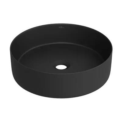 Раковина маленькая в туалет Wellsee Coax 323505000 30 матовая черная, круглая