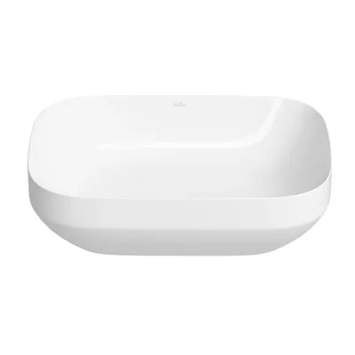 Накладная раковина для ванной комнаты Wellsee Air Gap S 338501000: прямоугольная раковина, ширина умывальника 50 см, цвет глянцевый белый