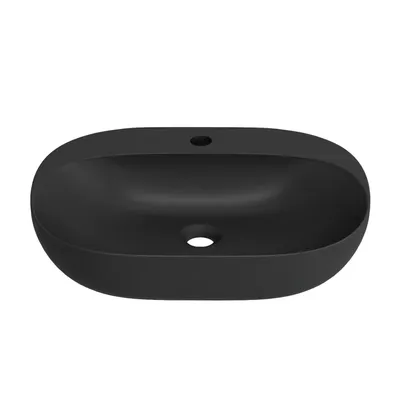 Накладная или подвесная раковина для ванной Wellsee Pro Line 337502000: прямоугольная раковина, ширина умывальника 53 см, цвет матовый черный
