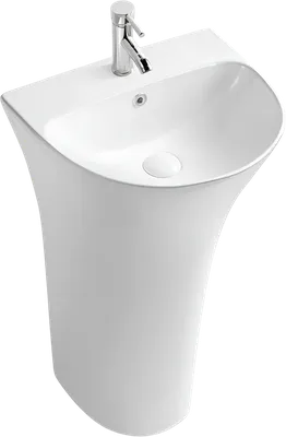 Раковина напольная SantiLine SL-4017 48 глянцевая белая, моноблок, фаянс