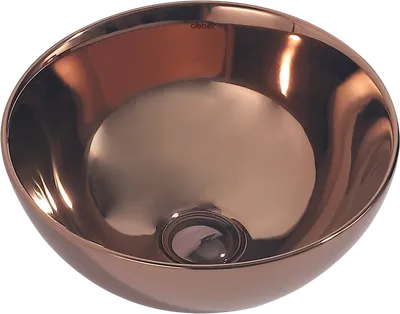 Накладная раковина Abber Bequem AC2106RG 32 розовое золото, круглая, фаянс