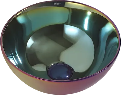 Накладная раковина Abber Bequem AC2106Regen 32 хамелеон, круглая, фаянс